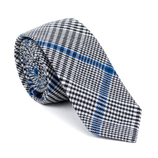 Licorice Black Check Slim Tie #AB-C1007/1 ##LS2