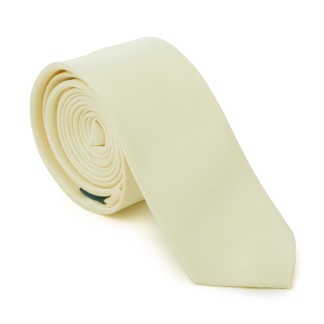 Plain Transparent Yellow Slim Tie #AB-C1009/35 ##LS2