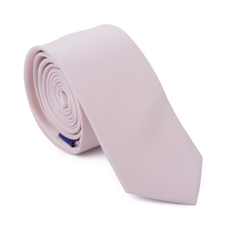 Plain Pink Cream Puff Slim Tie #AB-C1009/4