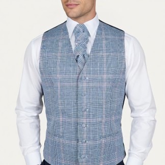 Dutch Blue Check Waistcoat #AB-WWA1007/5 