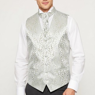 Emerald Green Vintage Vine Formal Waistcoat #AB-WWA1004/6 ##LS