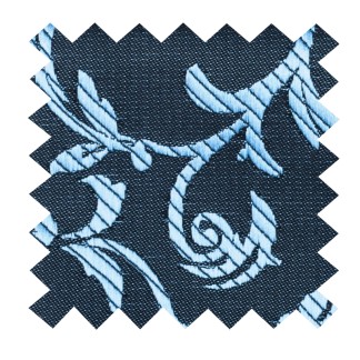 Morning Blue on Black Swirl Leaf Swatch #AB-SWA1000/17