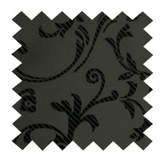 Black on Black Swirl Leaf Swatch #AB-SWA1000/3