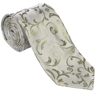 Emerald Green Swirl Leaf Wedding Tie #AB-T1000/12 