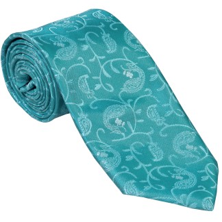 Teal Budding Paisley Wedding Tie #AB-T1003/3 