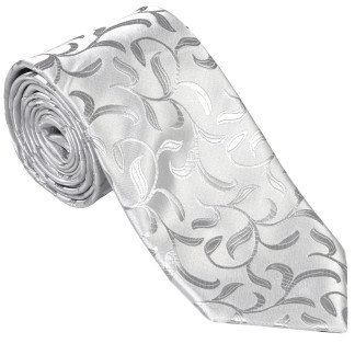 Silver Vintage Vine Wedding Tie #AB-T1004/5 ##LS2