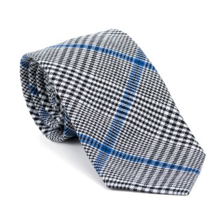 Licorice Black Check Tie #AB-T1007/1
