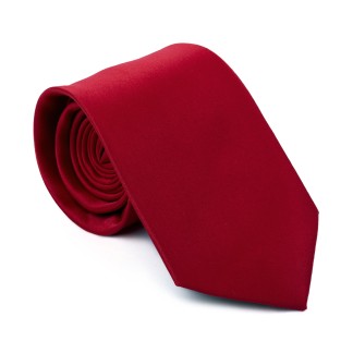 Plain Jalapeno Red Satin Tie #AB-T1009/7