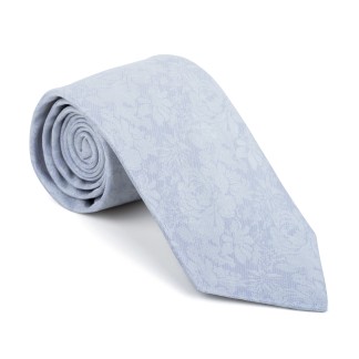 Glacier Grey Floral Tie #AB-T1012/1 ##LS2