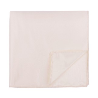 Plain Pearled Ivory Pocket Square #AB-TPH1009/43 ##LS2