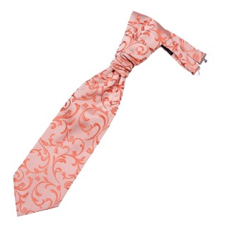 Coral Swirl Leaf Wedding Cravat #AB-WCR1000/9 ##LS2