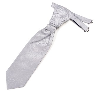 Silver Royal Swirl Wedding Cravat #AB-WCR1001/5 ##LS2