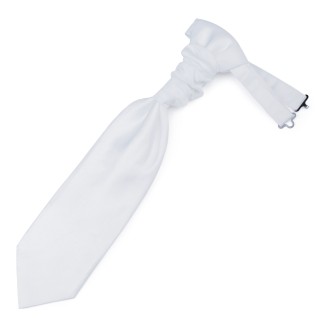 Plain White Satin Cravat #AB-WCR1009/13