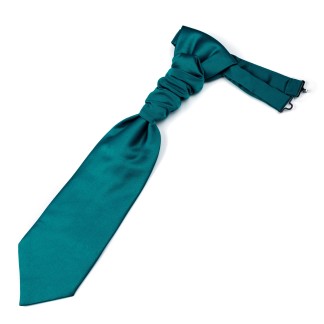 Plain Teal Fanfare Satin Cravat #AB-WCR1009/28 ##LS2