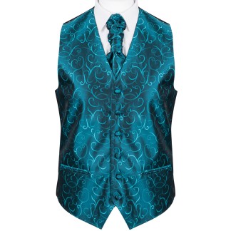 Modern Scroll Wedding Waistcoat / Formal Tuxedo Waistcoat