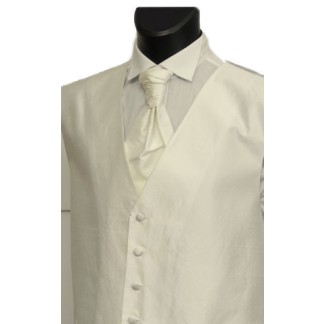 Ivory Shantung Wedding Waistcoat #WW1867/1