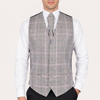 Brown Check Waistcoat #AB-WWA1007/4 ##LS
