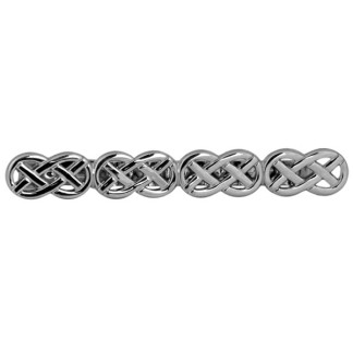 Silver Celtic Open Rhodium Plated Tie Clip #100-0101