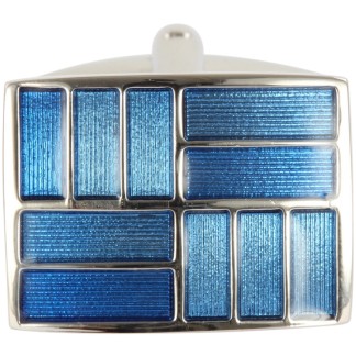 Blue 2 Tone Cufflinks #90-1532