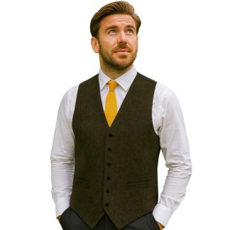 Green Flecked Tweed Waistcoat #W106/2