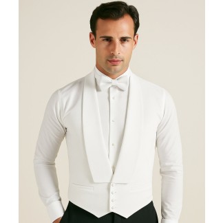 White Marcella White Tie Men's Waistcoat, 100% Cotton #WW6000C/1