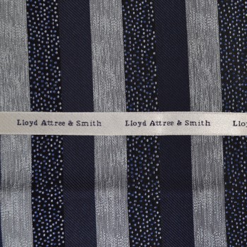 Navy Blue Texture Striped Printed Silk Pocket Hankie #TPH18/2