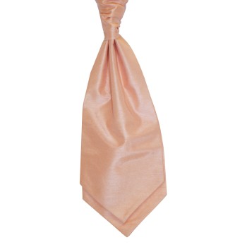 Peach Self Tie Shantung Cravat #WCS1867A/1