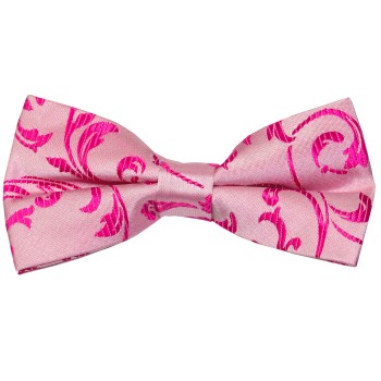 Hot Pink Swirl Leaf Wedding Bow Tie #AB-BB1000/5