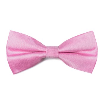 Candy Pink Shantung Bow Tie