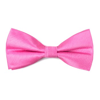 Hot Pink Shantung Bow Tie