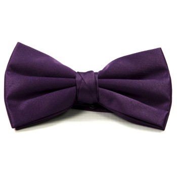 Dark Purple Satin Bow Tie #BB1847/6