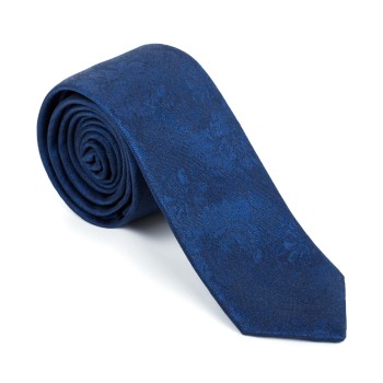 Twilight Blue Floral Slim Tie #AB-C1012/9