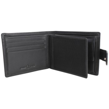 Black Real Leather Wallet #LW-15