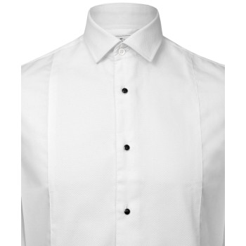 White Marcella Tailored Fit Dress Shirt, Double Cuff