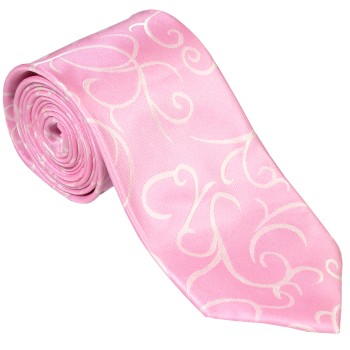 Light Pink Modern Scroll Wedding Tie #AB-T1002/3