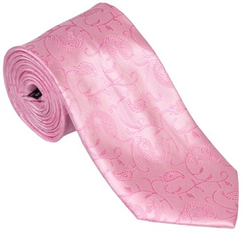 Pink Budding Paisley Wedding Tie #AB-T1003/2