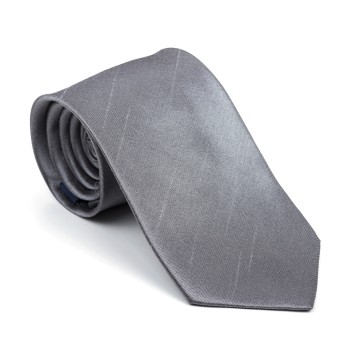 Dark Grey Shantung Tie