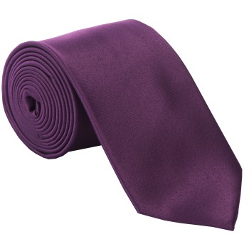 Slim Satin Purple Tie #C1847/6