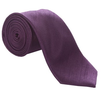 Purple Shantung Wedding Tie #T1865/2