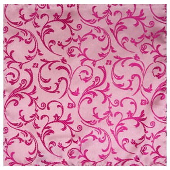 Hot Pink Swirl Leaf Wedding Pocket Square #AB-TPH1000/5