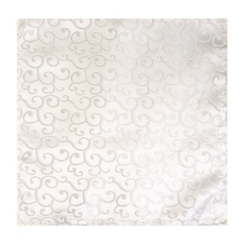 Ivory Royal Swirl Wedding Pocket Square #AB-TPH1001/6