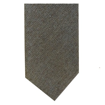 Brown Herringbone Tweed Slim Tie #TWW115/2
