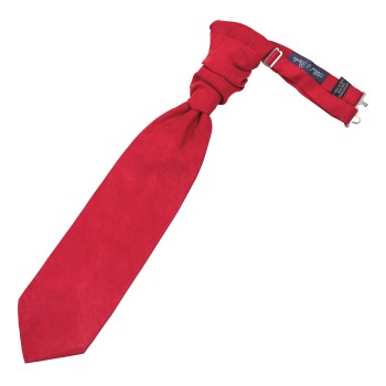 Ruby Red Suede Cravat