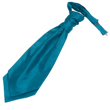 Teal Blue Shantung Wedding Wedding Cravat (Boys Size) #YCR1867/2