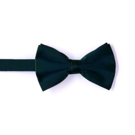 Bottle Green Satin Bow Tie #BB1863/2