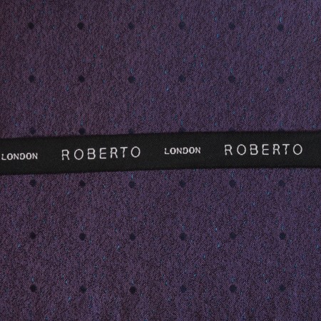 Purple Flecked with Navy Spots Woven Silk Pocket Hankie #ROBHS012/3