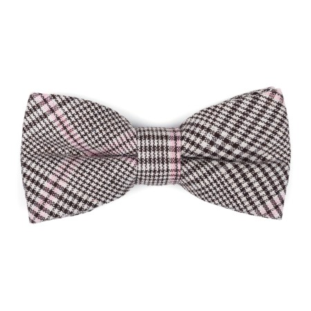 Brown Check Bow Tie