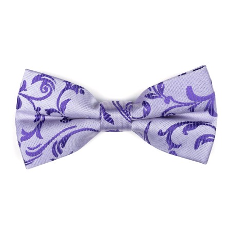 Purple Swirl Leaf Bow Tie