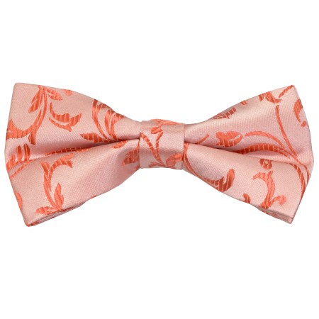 Coral Swirl Leaf Wedding Bow Tie #AB-BB1000/9