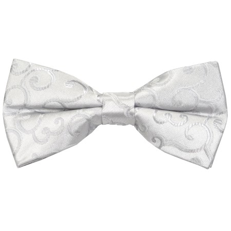 Silver Royal Swirl Wedding Bow Tie #AB-BB1001/5